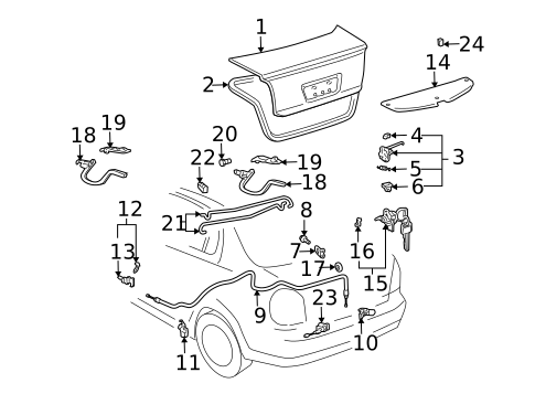 Lid & Components for 2004 Toyota Echo #0