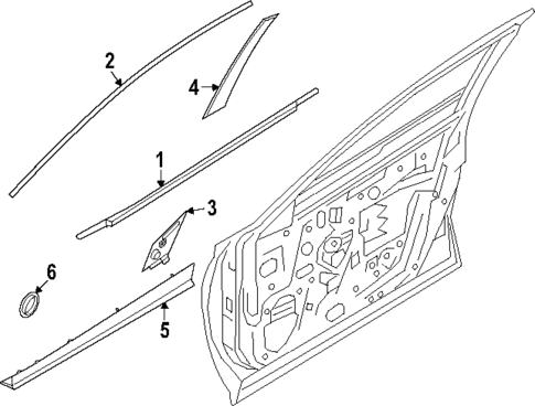Exterior Trim - Front Door for 2025 Nissan Murano #0