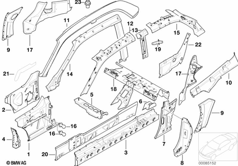 Body Side Panel for 2000 BMW Z3 M3.2 #0