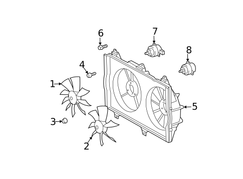 Cooling Fan for 2007 Toyota Solara #0