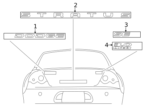 Exterior Trim - Trunk for 2002 Dodge Stratus #1