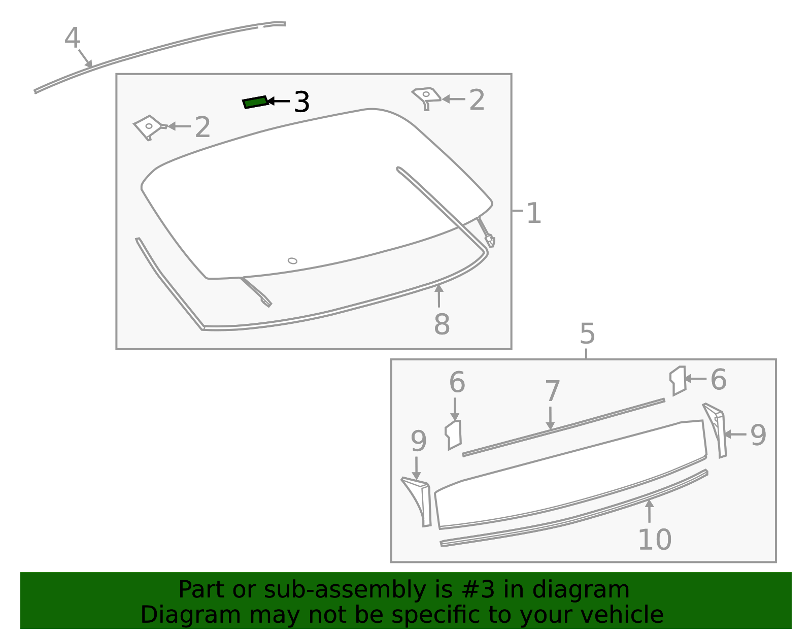 2016-2025 Toyota Back Glass Spacer 62785-47010 | OEM Parts Online