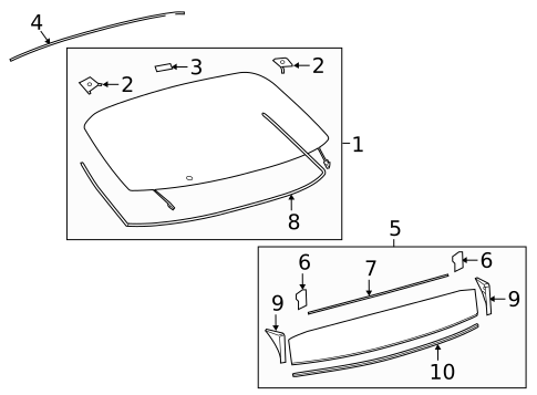 Glass - Lift Gate for 2016 Toyota Prius #0