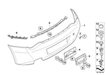 51127170618 - : Bumper Trim Panel, Primed, Rear for BMW Image