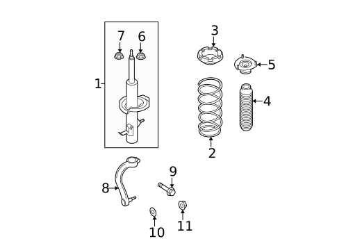 Struts & Components for 2005 INFINITI G35 #0