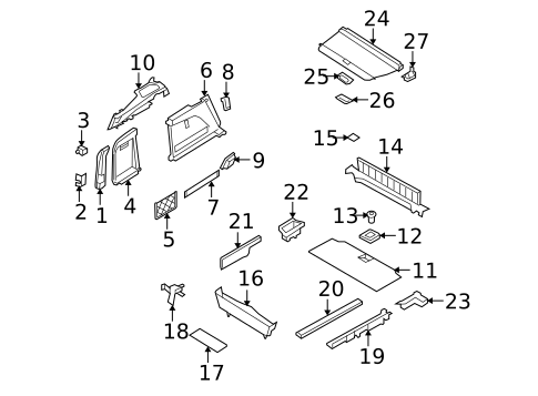 Interior Trim - Rear Body for 2013 BMW X5 #0