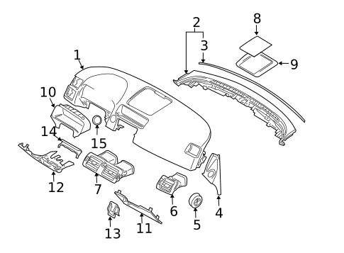 Instrument Panel Components for 2008 Volvo C70 #0