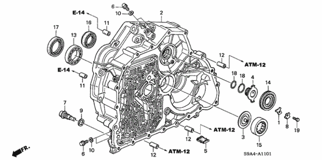 AT Torque Converter Case (4WD) (5AT) for 2005 Honda CR-V #0