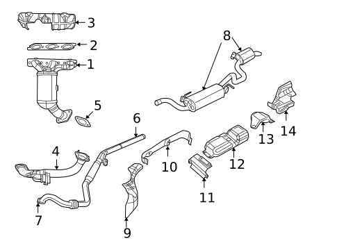 Exhaust Manifold for 2010 Volkswagen Routan #0