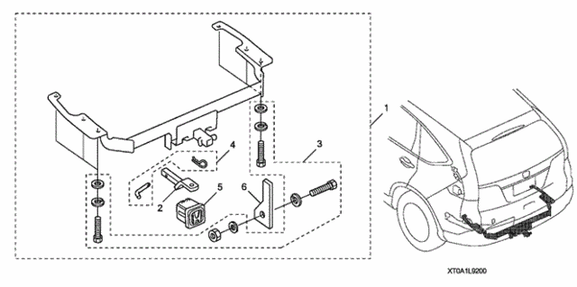 Trailer Hitch & Ball for 2016 Honda CR-V #0
