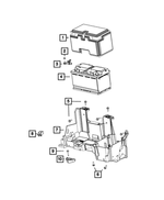 BPH7F001AA - Electrical: Storage Battery, Asia Pacific for Chrysler: 200, 300, Town &amp; Country | Dodge: Challenger, Charger, Grand Caravan, Magnum, Ram 3500 | Jeep: Cherokee, Commander, Grand Cherokee | Ram: 1500, 2500, 3500, C/V Image