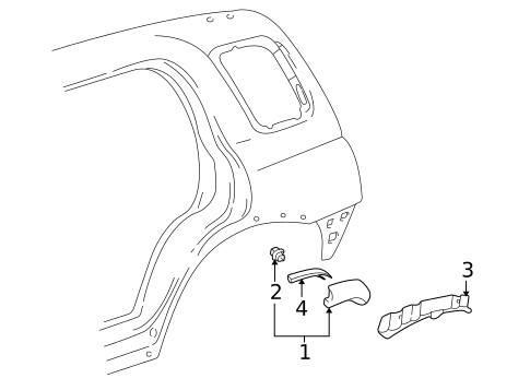 Exterior Trim - Quarter Panel for 2004 Suzuki XL-7 #0