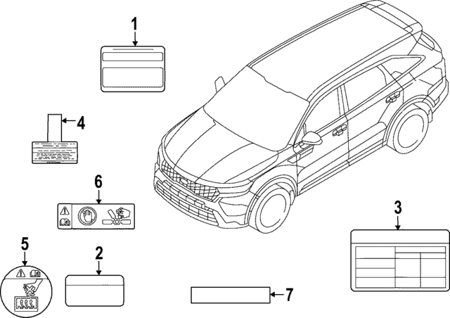 97699J2060 - : AC Label for Kia Image