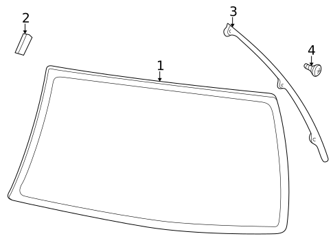 Glass - Lift Gate for 1999 Dodge Durango #0