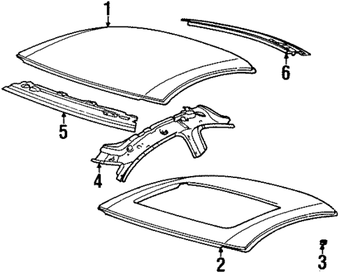 Roof & Components for 1997 Saturn SC2 #0