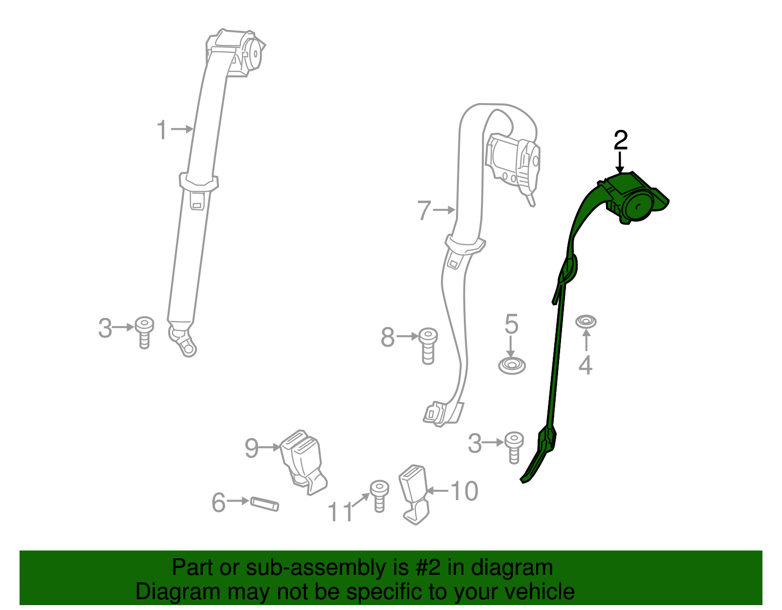 Lap & Shoulder Belt - BMW (72-11-8-076-183)