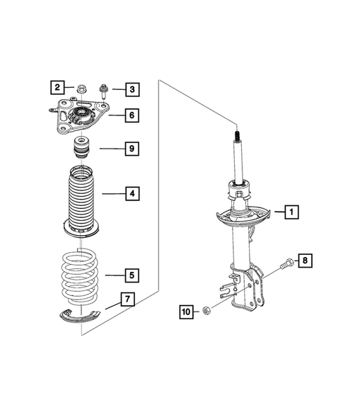 Rear Suspension and Cradle for 2019 Jeep Renegade #1