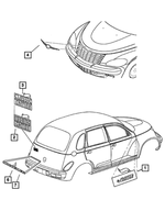 5288988AA - Exterior Ornamentation: Pt Cruiser Nameplate, Front Door for Mopar Image