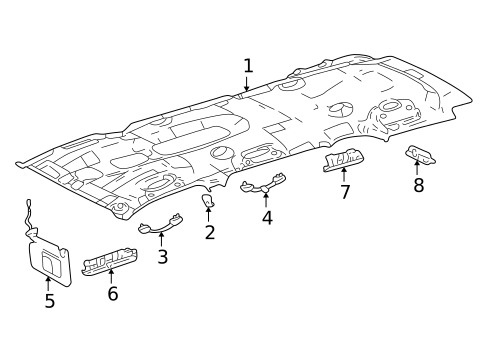 Interior Trim - Roof for 2004 Isuzu Ascender #0