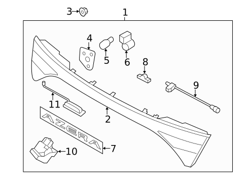 License & Tail Lamps for 2014 Hyundai Azera #0