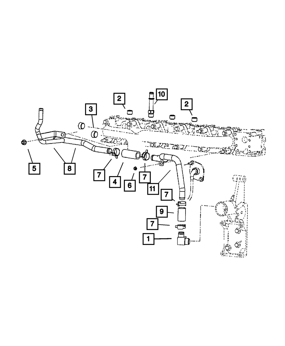 Heater Core Tube - Mopar (5093091AB)