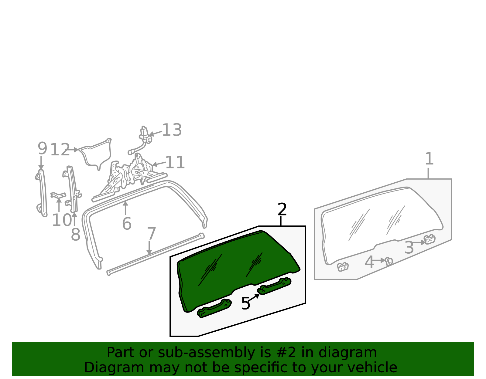 68150-35250 - Lift-Gate Glass 1999-2002 Toyota 4Runner | Longo Toyota Parts