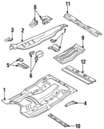 4772628 - Body: Floor Pan Reinforcement for Dodge: Ram 1500, Ram 2500, Ram 3500 Image