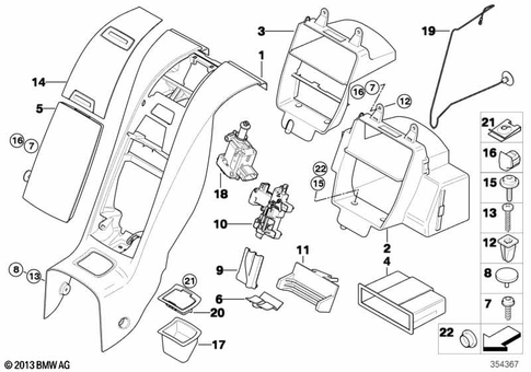 Center Armrest / Storage Trays for 2005 BMW Z4 M3.2 #1