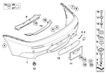 51127899500 - : Bumper Trim Panel, Primed, Rear for BMW Image