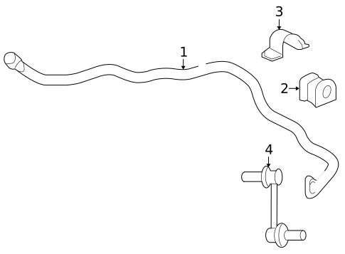 Stabilizer Bar & Components for 2009 Acura RL #1