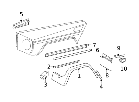 Exterior Trim - Fender for 2003 Mercedes-Benz G500 #0