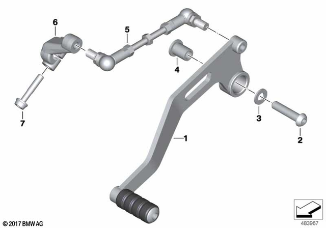 23418406846 - : Shift Lever for BMW-Motorrad Image