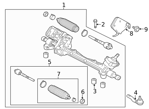 Steering Gear & Linkage for 2011 Mercury Milan #1
