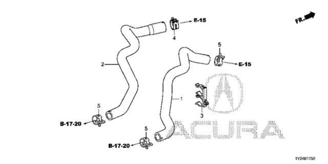 Water Hose (2WD) (6AT) for 2015 Acura RLX #0