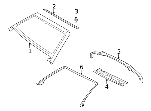 Windshield Header & Components for 2015 Jaguar XK #0