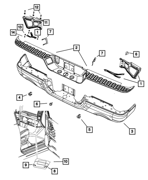 Rear Bumper and Fascia for 2013 Ram 3500 #0