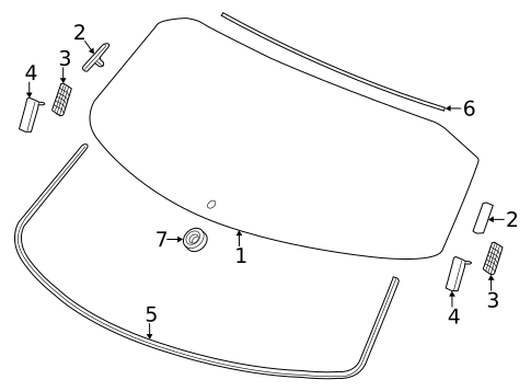 Glass - Lift Gate for 2017 Acura RDX #0