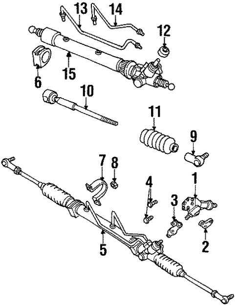 Steering Gear & Linkage for 1999 Honda Passport #0