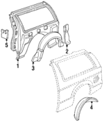15653588 - Body: Inner Panel for Chevrolet: S10 Blazer | GMC: Jimmy, Typhoon Image