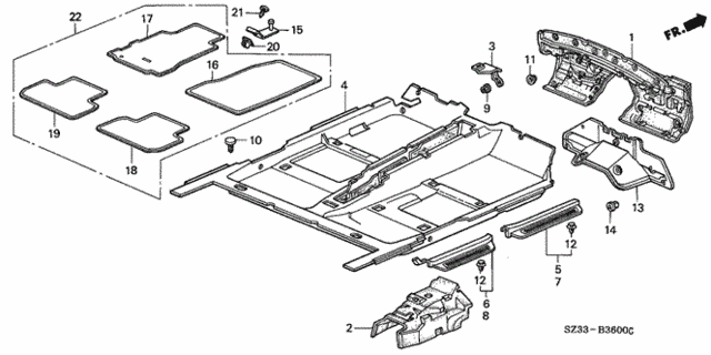 Floor Mat for 1998 Acura RL #0