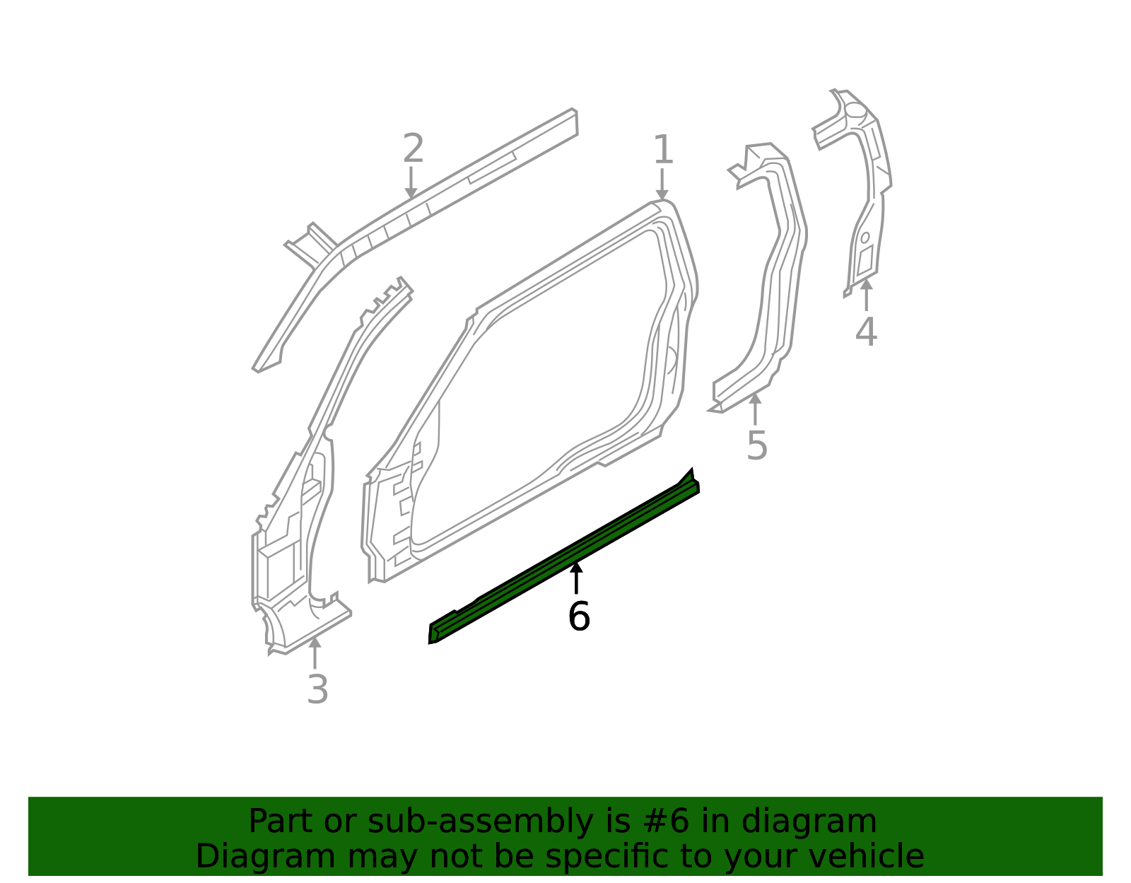 G6425-9BUMA - Rocker Panel Reinforcement 2022-2026 Nissan Frontier ...