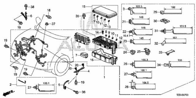 Wire Harness (1) for 2019 Acura MDX #0