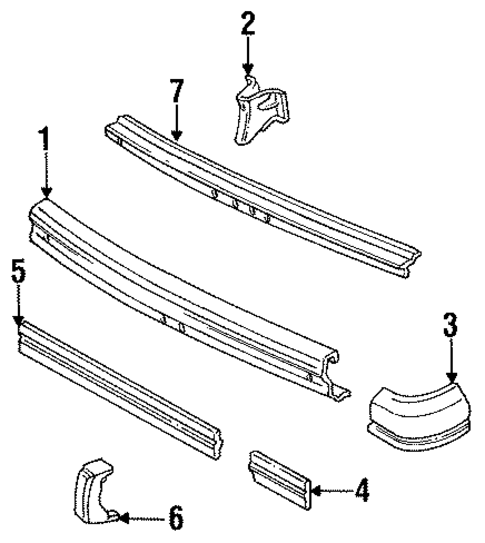 Bumper Assembly - Rear for 1992 Jeep Cherokee #0
