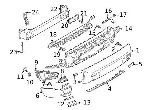 Bumper & Components - Rear for 2020 Land Rover Defender 90 #0