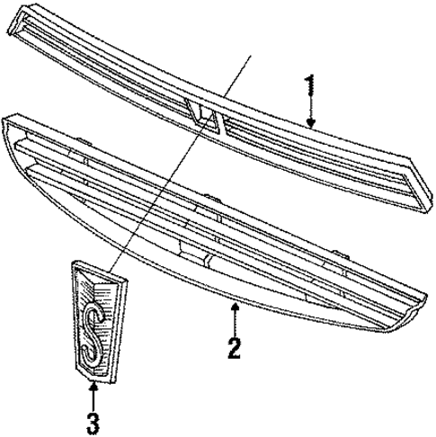 Grille for 1991 Jaguar XJS #0
