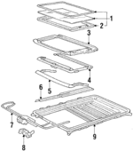 MB360243 - : Glass Assembly for Mitsubishi: Galant, Sigma Image