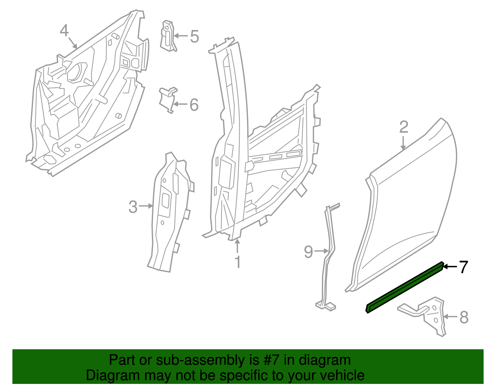 Lower Weather-Strip - BMW (51767301751)