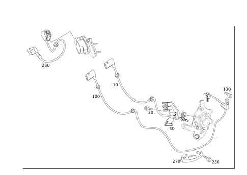 Rear Axle Wiring for 2008 Mercedes-Benz C350 #0