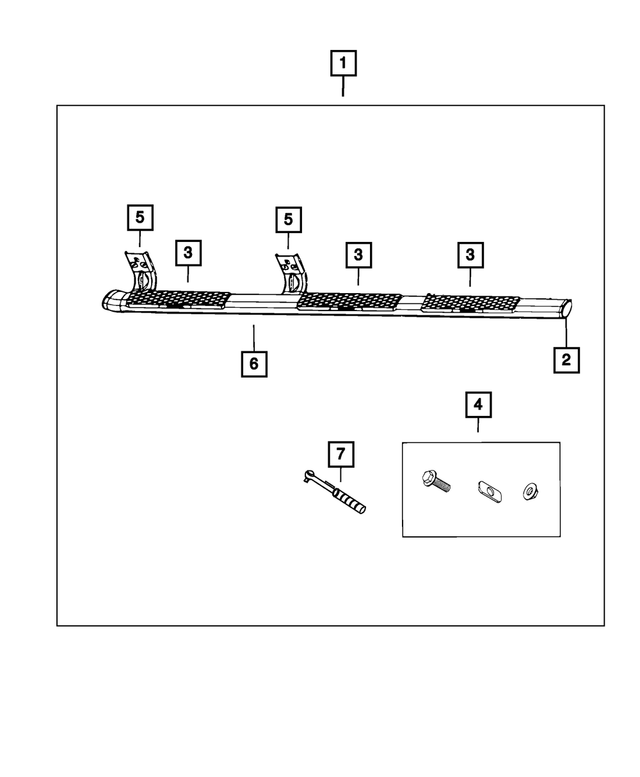 68193124AA - Mopar Accessories - Component Parts: Side Step Step Pad for Mopar Image image