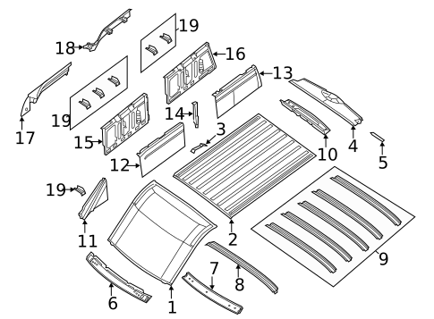 Roof & Components for 2021 Nissan NV1500 #0